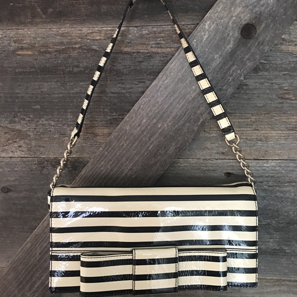 kate spade Handbags - Striped Kate Spade Clutch with strap
